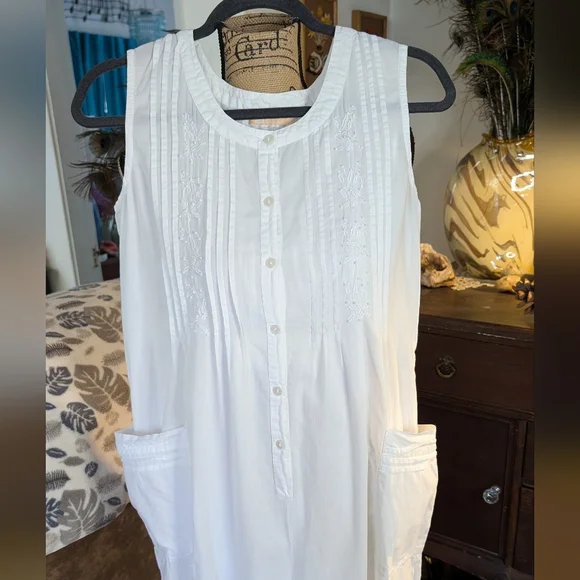 White Sleeveless Bloomers Pajamas Pantaloons - Picture 3 of 8